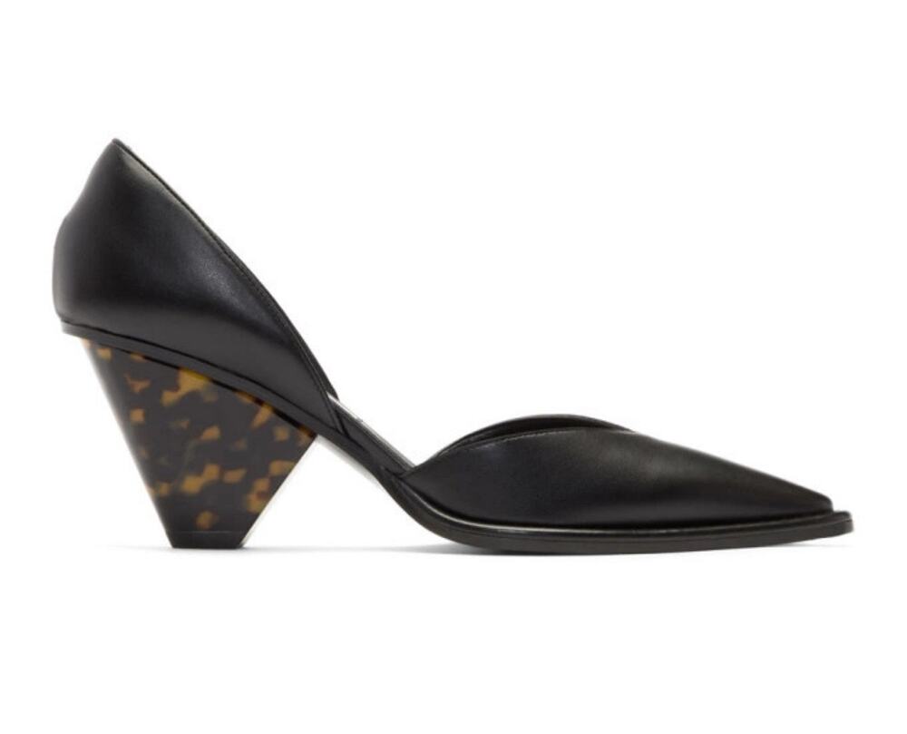 Stella McCartney D'Orsay Chunky Tortoiseshell Heels Vegan 9